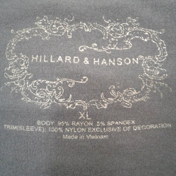 Hillard & Hanson top with sheer detailed short sleeves Size: XL - Picture 13 of 16